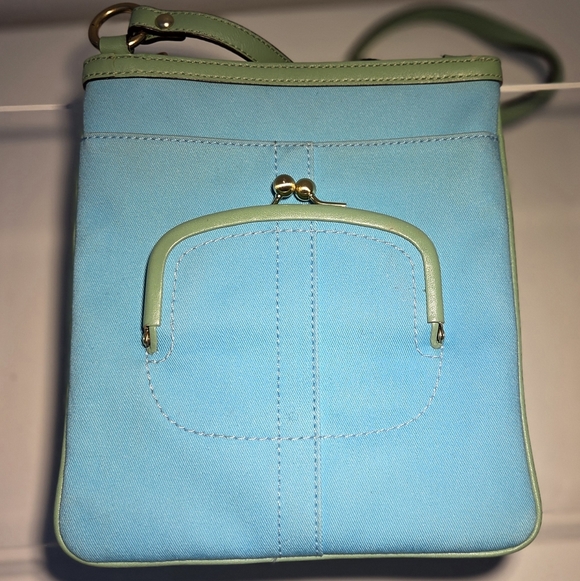 Coach Blue and Green Crossbody Bag - Picture 2 of 5